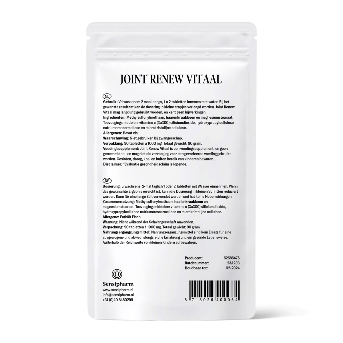 Joint Renew Vital - 1000 mg. 90 tabl.