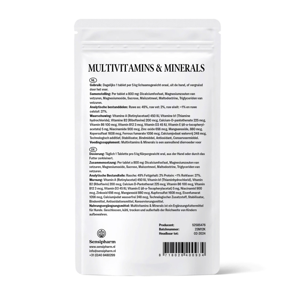 Multivitamins & Minerals Dog - 250 tabl.