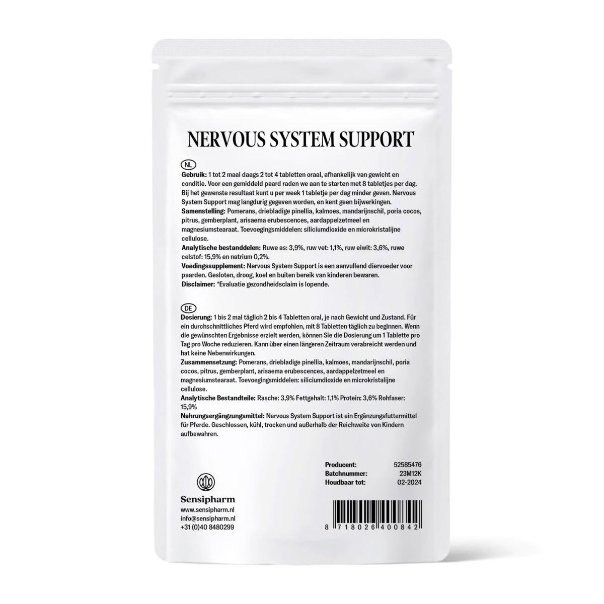 Nervous System Support - 1000 mg. 180 tabl.