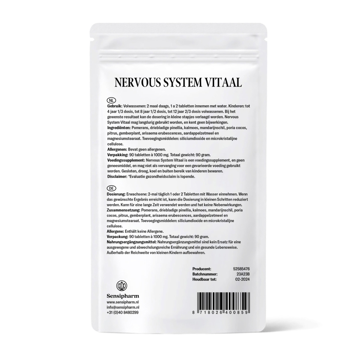 Nervous System Vital - 1000 mg. 90 tabl.
