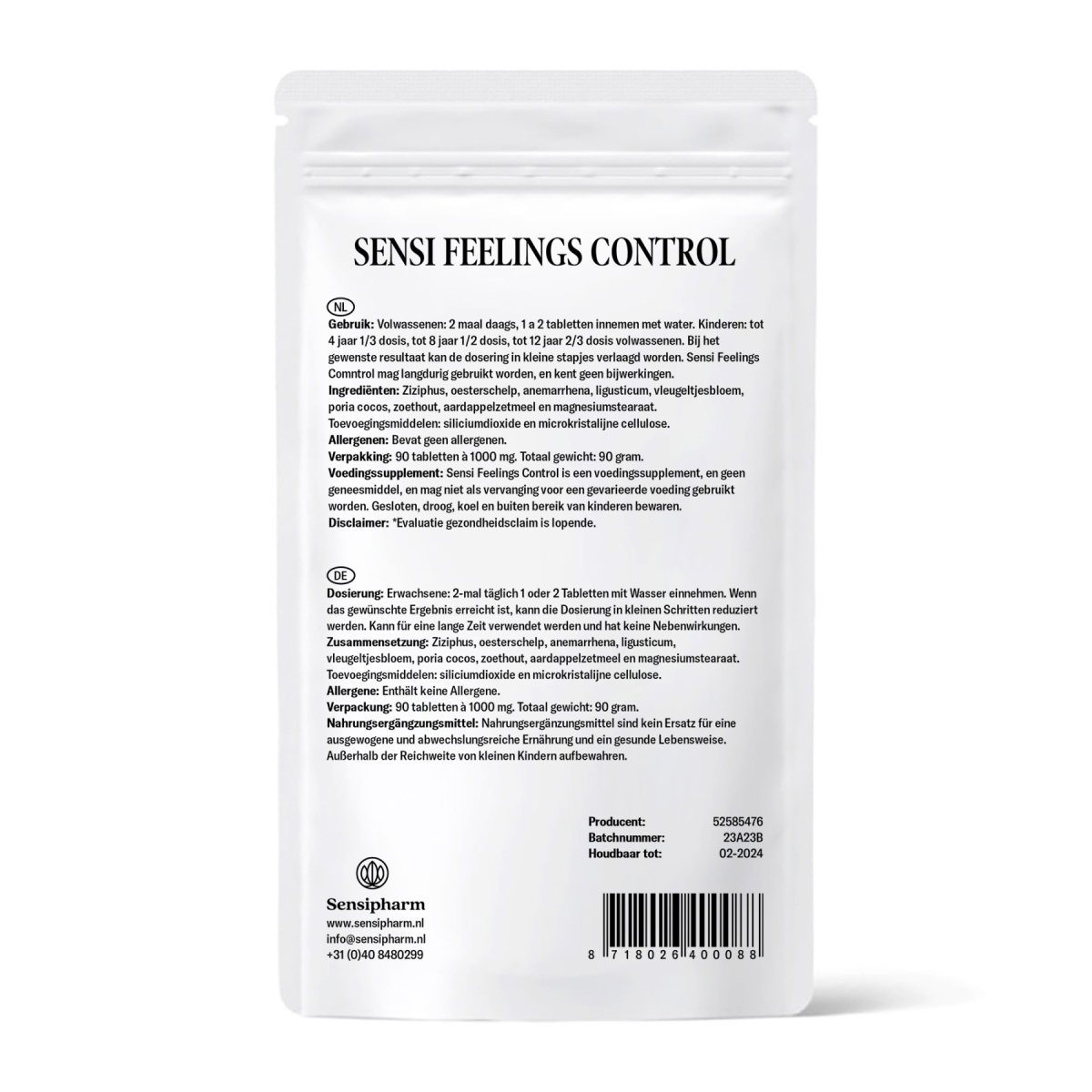 Sensi Feelings Control - 1000 mg. 90 tabl.