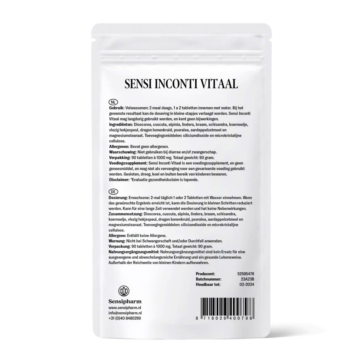 Sensi Inkonti Vital - 1000 mg. 90 tabl.