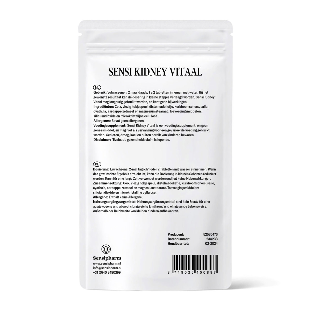 Sensi Kidney Vital - 1000 mg. 90 tabl.