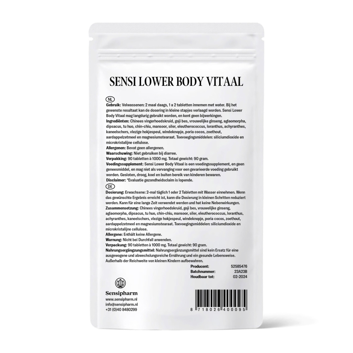 Sensi Lower Body Vital - 1000 mg. 90 tabl.