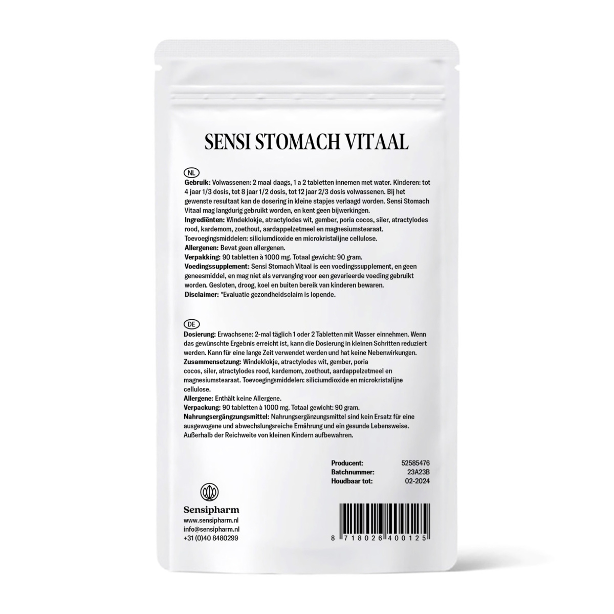 Sensi Stomach Vital - 1000 mg. 90. tabl. 