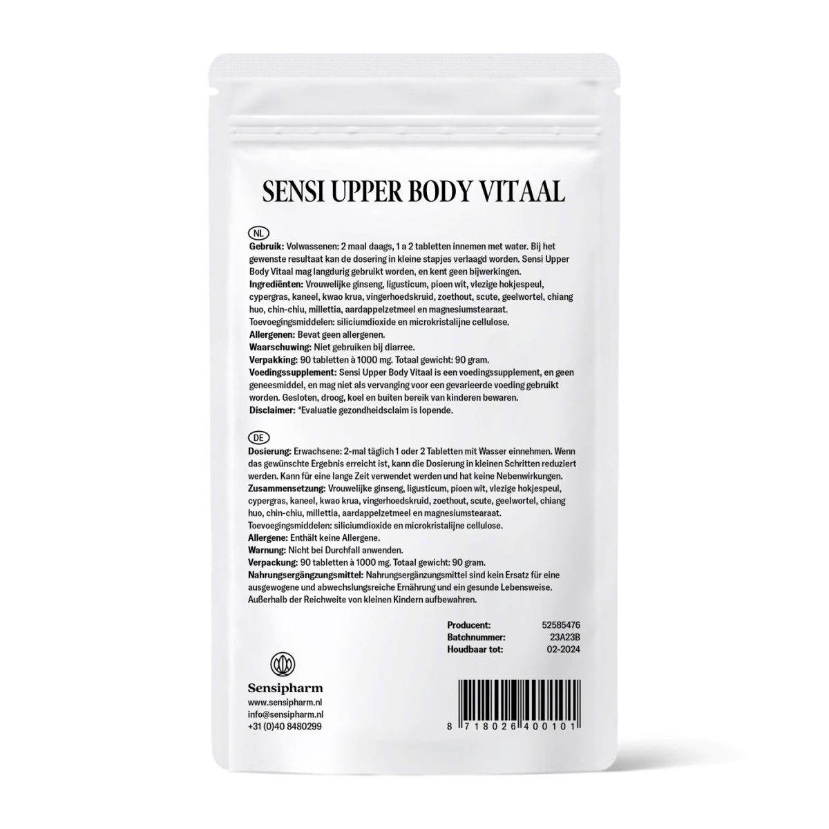 Sensi Upper Body Vital - 1000 mg. 90 tabl.