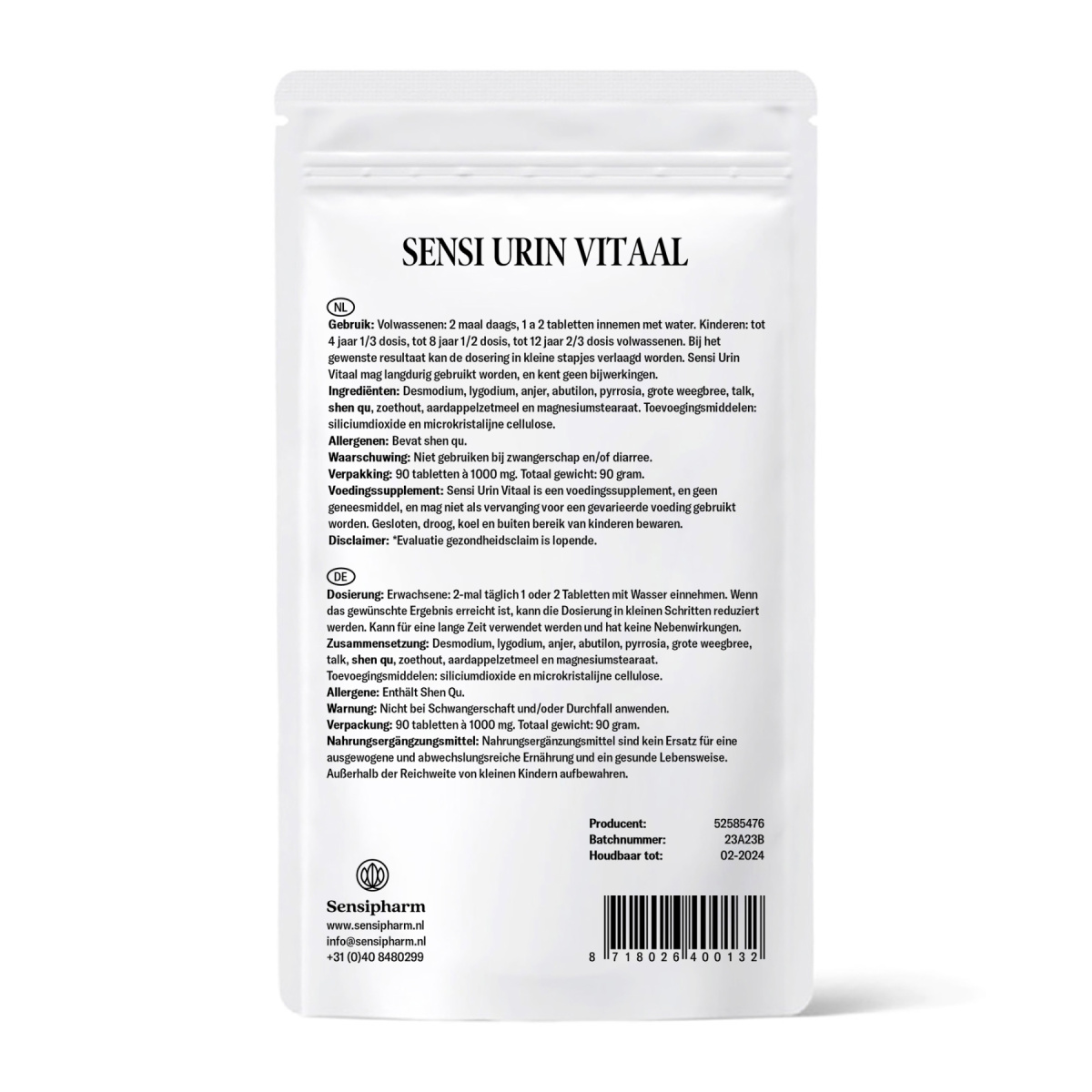 Sensi Urin Vital - 1000 mg. 90 tabl.